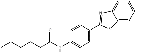 N-[4-(6-methyl-1,3-benzothiazol-2-yl)phenyl]hexanamide Struktur