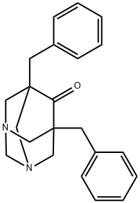 5,7-dibenzyl-1,3-diazatricyclo[3.3.1.1~3,7~]decan-6-one Struktur