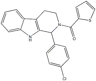 1-(4-chlorophenyl)-2-(2-thienylcarbonyl)-2,3,4,9-tetrahydro-1H-beta-carboline Struktur