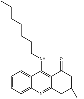 9-(heptylamino)-3,3-dimethyl-3,4-dihydro-1(2H)-acridinone Struktur