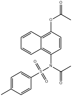 4-{acetyl[(4-methylphenyl)sulfonyl]amino}-1-naphthyl acetate Struktur