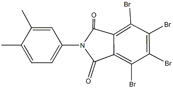 4,5,6,7-tetrabromo-2-(3,4-dimethylphenyl)-1H-isoindole-1,3(2H)-dione Struktur