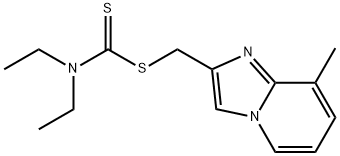 (8-methylimidazo[1,2-a]pyridin-2-yl)methyl diethyldithiocarbamate Struktur