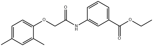 ethyl 3-{[(2,4-dimethylphenoxy)acetyl]amino}benzoate Struktur