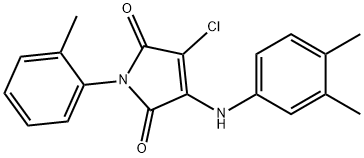 3-chloro-4-(3,4-dimethylanilino)-1-(2-methylphenyl)-1H-pyrrole-2,5-dione Struktur