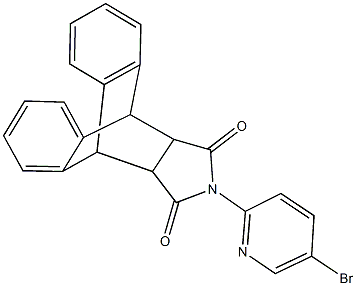 17-(5-bromo-2-pyridinyl)-17-azapentacyclo[6.6.5.0~2,7~.0~9,14~.0~15,19~]nonadeca-2,4,6,9,11,13-hexaene-16,18-dione Struktur