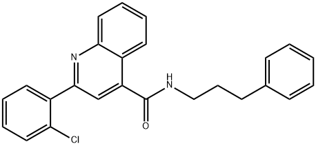 2-(2-chlorophenyl)-N-(3-phenylpropyl)-4-quinolinecarboxamide Struktur
