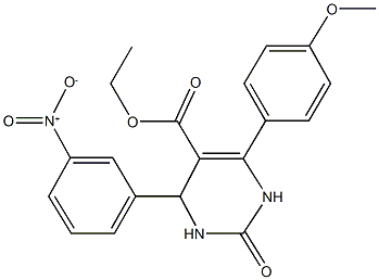 ethyl 4-{3-nitrophenyl}-6-(4-methoxyphenyl)-2-oxo-1,2,3,4-tetrahydro-5-pyrimidinecarboxylate Struktur