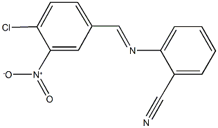 2-({4-chloro-3-nitrobenzylidene}amino)benzonitrile Struktur