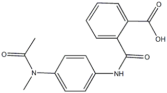 2-({4-[acetyl(methyl)amino]anilino}carbonyl)benzoic acid Struktur