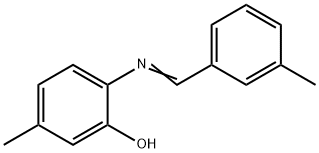 5-methyl-2-[(3-methylbenzylidene)amino]phenol Struktur