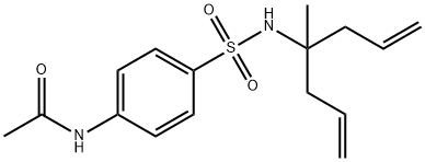 N-(4-{[(1-allyl-1-methyl-3-butenyl)amino]sulfonyl}phenyl)acetamide Struktur