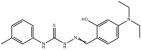 4-(diethylamino)-2-hydroxybenzaldehyde N-(3-methylphenyl)thiosemicarbazone Struktur