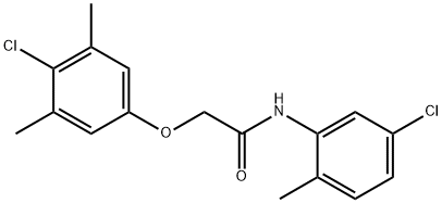2-(4-chloro-3,5-dimethylphenoxy)-N-(5-chloro-2-methylphenyl)acetamide Struktur