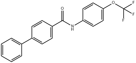 N-[4-(trifluoromethoxy)phenyl][1,1'-biphenyl]-4-carboxamide Struktur