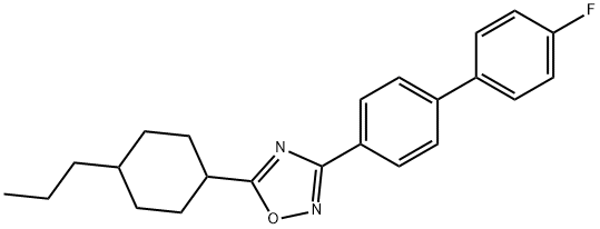3-(4'-fluoro[1,1'-biphenyl]-4-yl)-5-(4-propylcyclohexyl)-1,2,4-oxadiazole Struktur