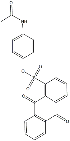 4-(acetylamino)phenyl 9,10-dioxo-9,10-dihydro-1-anthracenesulfonate Struktur