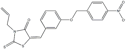 3-allyl-5-[3-({4-nitrobenzyl}oxy)benzylidene]-2-thioxo-1,3-thiazolidin-4-one Struktur