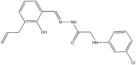 N'-(3-allyl-2-hydroxybenzylidene)-2-(3-chloroanilino)acetohydrazide Struktur