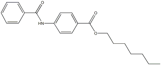 heptyl 4-(benzoylamino)benzoate Struktur