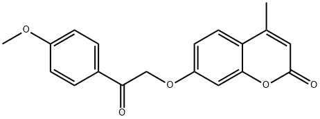 7-[2-(4-methoxyphenyl)-2-oxoethoxy]-4-methyl-2H-chromen-2-one Struktur
