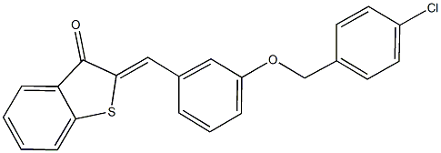 2-{3-[(4-chlorobenzyl)oxy]benzylidene}-1-benzothiophen-3(2H)-one Struktur