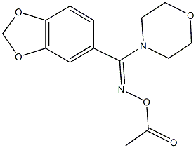 4-[[(acetyloxy)imino](1,3-benzodioxol-5-yl)methyl]morpholine Struktur