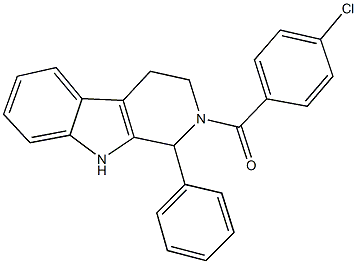 2-(4-chlorobenzoyl)-1-phenyl-2,3,4,9-tetrahydro-1H-beta-carboline Struktur