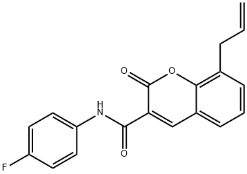 8-allyl-N-(4-fluorophenyl)-2-oxo-2H-chromene-3-carboxamide Struktur