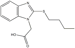 [2-(butylsulfanyl)-1H-benzimidazol-1-yl]acetic acid Struktur