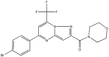 5-(4-bromophenyl)-2-(4-morpholinylcarbonyl)-7-(trifluoromethyl)pyrazolo[1,5-a]pyrimidine Struktur