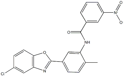 N-[5-(5-chloro-1,3-benzoxazol-2-yl)-2-methylphenyl]-3-nitrobenzamide Structure