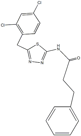 N-[5-(2,4-dichlorobenzyl)-1,3,4-thiadiazol-2-yl]-3-phenylpropanamide Structure