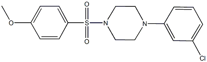 1-(3-chlorophenyl)-4-[(4-methoxyphenyl)sulfonyl]piperazine Struktur