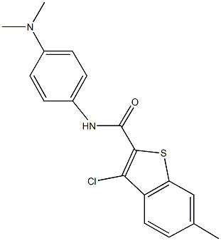 3-chloro-N-[4-(dimethylamino)phenyl]-6-methyl-1-benzothiophene-2-carboxamide Struktur