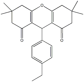 9-(4-ethylphenyl)-3,3,6,6-tetramethyl-3,4,5,6,7,9-hexahydro-1H-xanthene-1,8(2H)-dione Struktur