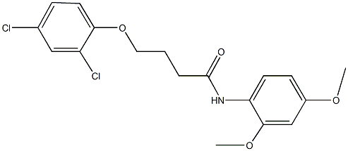 4-(2,4-dichlorophenoxy)-N-(2,4-dimethoxyphenyl)butanamide Struktur
