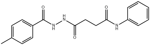 4-[2-(4-methylbenzoyl)hydrazino]-4-oxo-N-phenylbutanamide Struktur