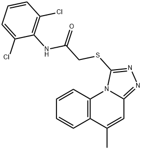 N-(2,6-dichlorophenyl)-2-[(5-methyl[1,2,4]triazolo[4,3-a]quinolin-1-yl)sulfanyl]acetamide Struktur
