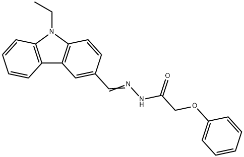 N'-[(9-ethyl-9H-carbazol-3-yl)methylene]-2-phenoxyacetohydrazide Struktur