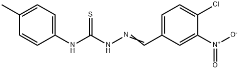 4-chloro-3-nitrobenzaldehyde N-(4-methylphenyl)thiosemicarbazone Struktur