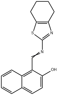 1-[(4,5,6,7-tetrahydro-1,3-benzothiazol-2-ylimino)methyl]-2-naphthol Struktur