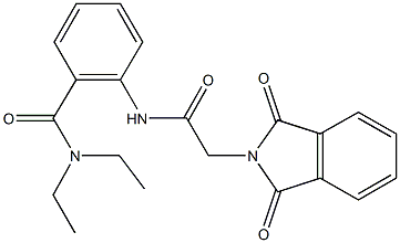 2-{[(1,3-dioxo-1,3-dihydro-2H-isoindol-2-yl)acetyl]amino}-N,N-diethylbenzamide Struktur