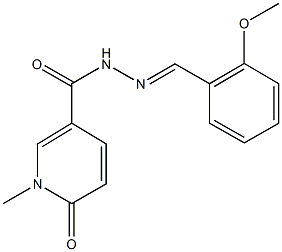 N'-(2-methoxybenzylidene)-1-methyl-6-oxo-1,6-dihydro-3-pyridinecarbohydrazide Struktur