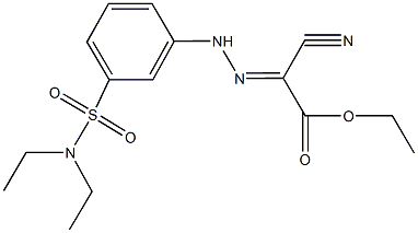 ethyl cyano({3-[(diethylamino)sulfonyl]phenyl}hydrazono)acetate Struktur