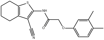N-(3-cyano-4,5,6,7-tetrahydro-1-benzothien-2-yl)-2-(3,4-dimethylphenoxy)acetamide Struktur