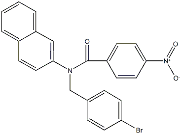 N-(4-bromobenzyl)-4-nitro-N-(2-naphthyl)benzamide Struktur