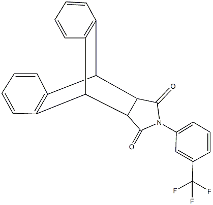 17-[3-(trifluoromethyl)phenyl]-17-azapentacyclo[6.6.5.0~2,7~.0~9,14~.0~15,19~]nonadeca-2,4,6,9,11,13-hexaene-16,18-dione Struktur