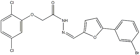 N'-{[5-(3-bromophenyl)-2-furyl]methylene}-2-(2,5-dichlorophenoxy)acetohydrazide Struktur