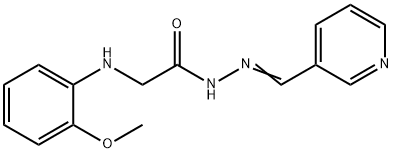 2-(2-methoxyanilino)-N'-(3-pyridinylmethylene)acetohydrazide Struktur